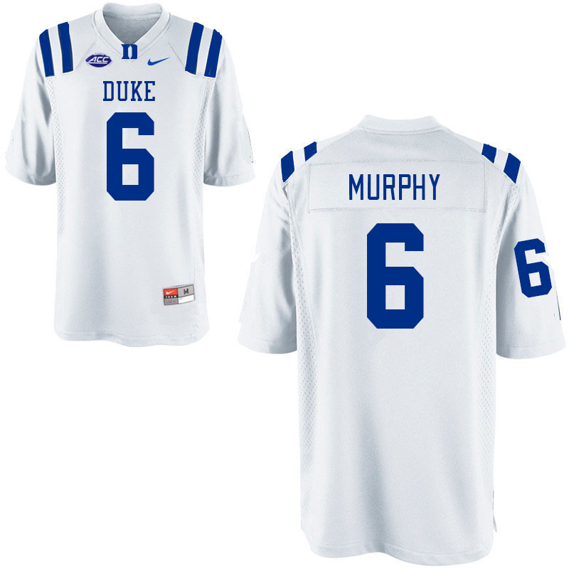 Men #6 Maalik Murphy Duke Blue Devils College Football Jerseys Stitched-White